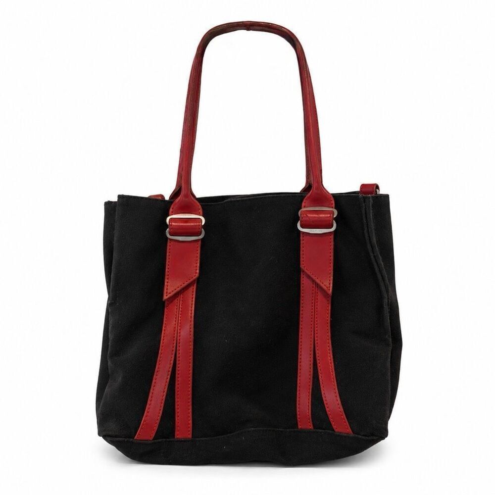 French Vintage Jack Gomme Paris Black Canvas Shoulder Bag